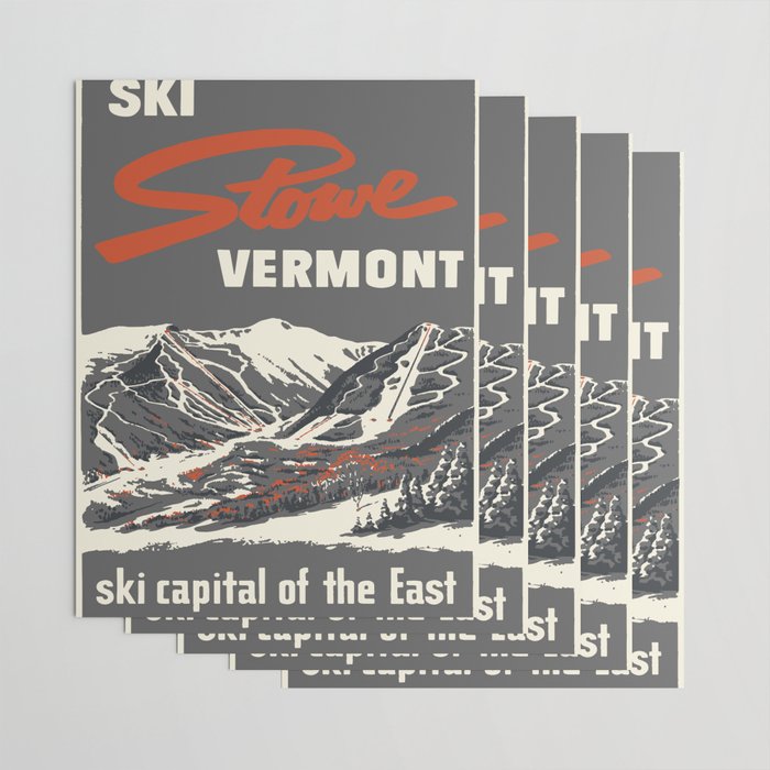 Stowe Vermont, ski capital of the east Wrapping Paper Gallery Image 3
