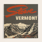 Stowe Vermont, ski capital of the east Wood Wall Art Gallery Image 1