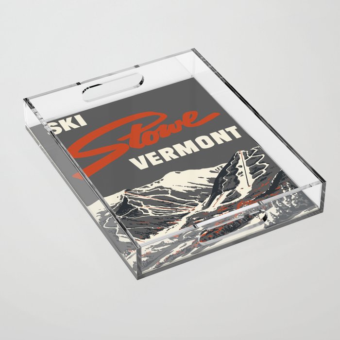 Stowe Vermont, ski capital of the east Acrylic Tray Gallery Image 1