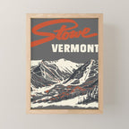 Stowe Vermont, ski capital of the east Mini Art Print Gallery Image 1