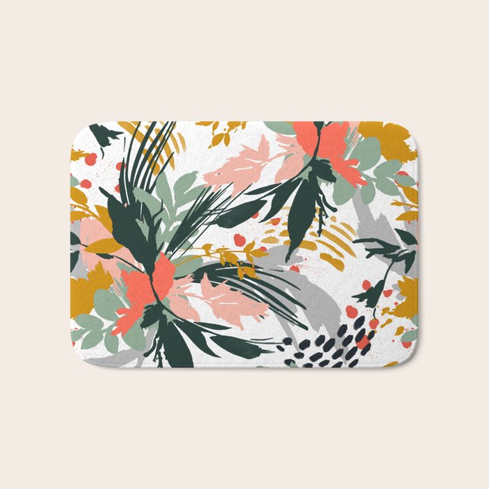 Botanical brush strokes I Bath Mat Gallery Image 1
