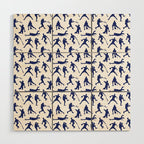 Blue Baseball Players Wood Wall Art Gallery Image 1