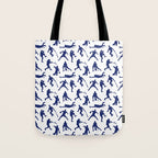 Blue Baseball Players Tote Bag Gallery Image 1