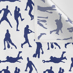 Blue Baseball Players Wall Tapestry Gallery Image 3