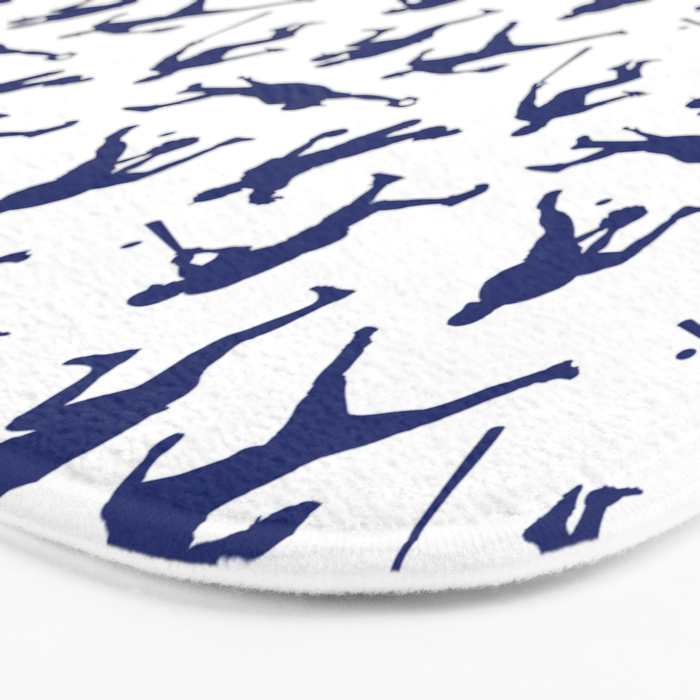 Blue Baseball Players Bath Mat Gallery Image 3