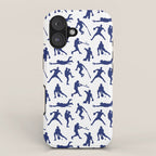 Blue Baseball Players iPhone Case Gallery Image 1