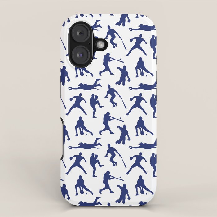 Blue Baseball Players iPhone Case Gallery Image 1