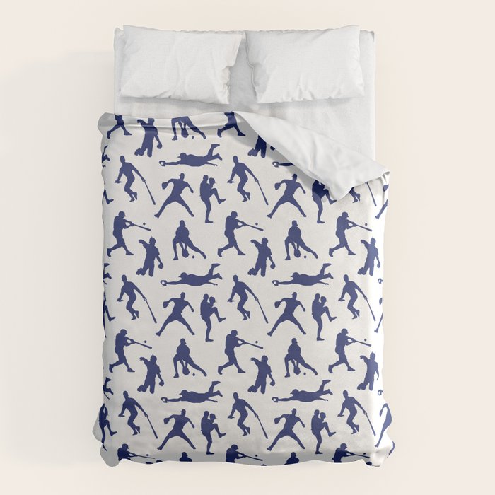 Blue Baseball Players Duvet Cover Gallery Image 6