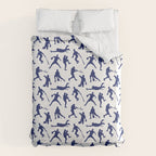 Blue Baseball Players Duvet Cover Gallery Image 6