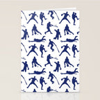 Blue Baseball Players Stationery Card Gallery Image 2