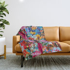 Multicolored Secret Garden Throw Blanket Gallery Image 1