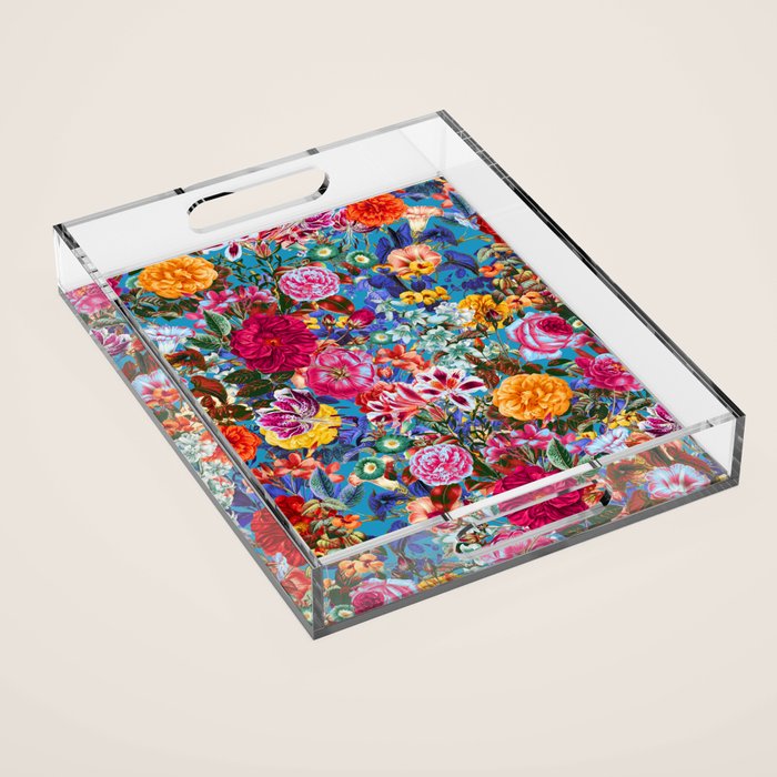 Multicolored Secret Garden Acrylic Tray Gallery Image 1