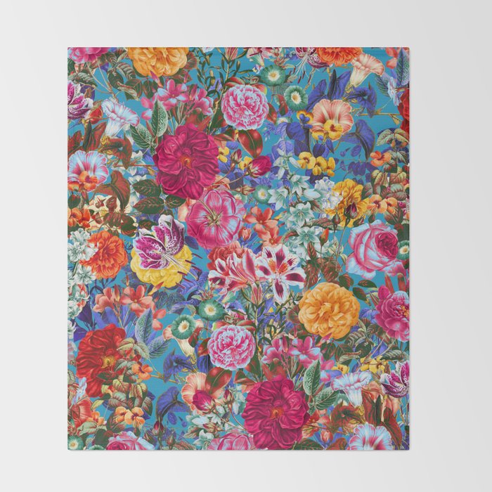 Multicolored Secret Garden Throw Blanket Gallery Image 2