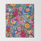 Multicolored Secret Garden Throw Blanket Gallery Image 2