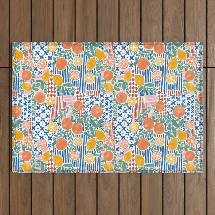 Mediterranean Fusion Citrus Outdoor Rug Gallery Image 1