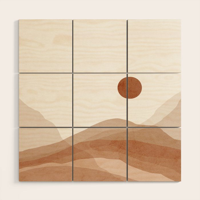 Desert Landscape II Wood Wall Art Gallery Image 1