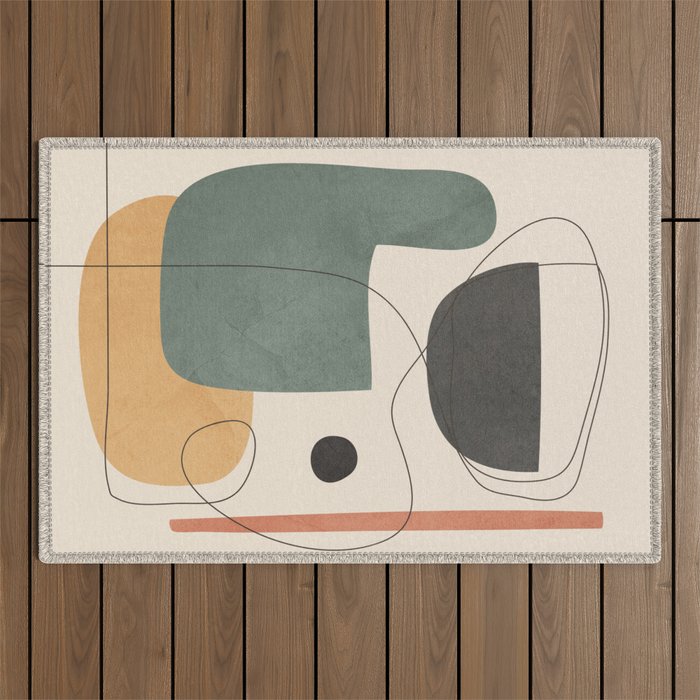 Abstract Minimal Shapes 25 Outdoor Rug Gallery Image 1