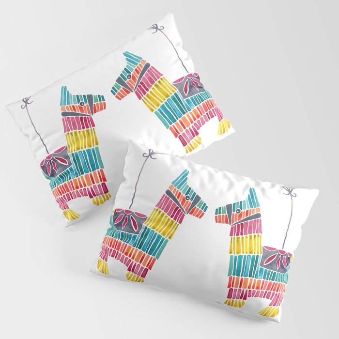 Mexican Donkey PinÌata â CMYK Palette Pillow Sham Gallery Image 3