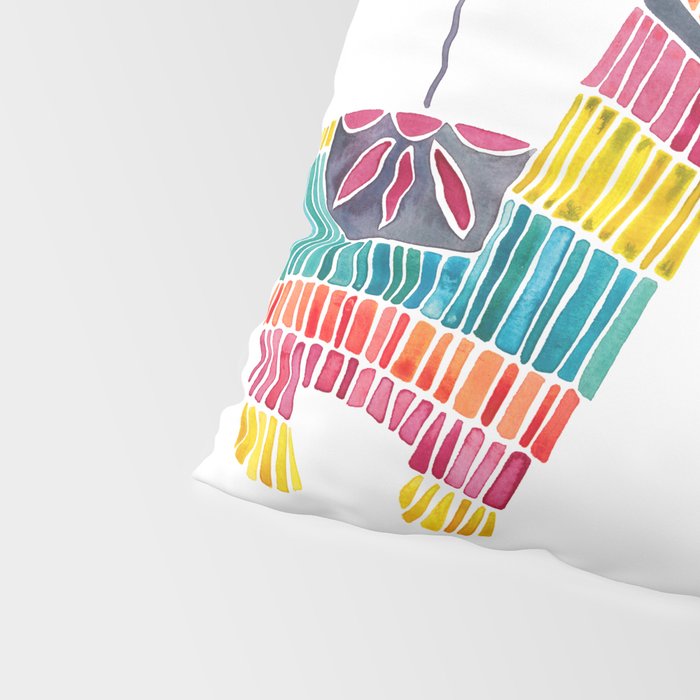 Mexican Donkey PinÌata â CMYK Palette Pillow Sham Gallery Image 4