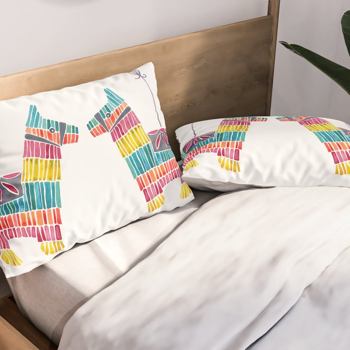 Mexican Donkey PinÌata â CMYK Palette Pillow Sham Gallery Image 2