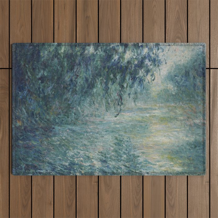 Morning on the Seine, Claude Monet Outdoor Rug Gallery Image 1