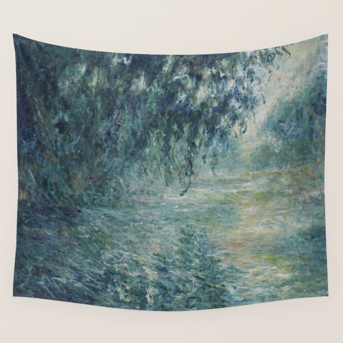 Morning on the Seine, Claude Monet Wall Tapestry Gallery Image 4