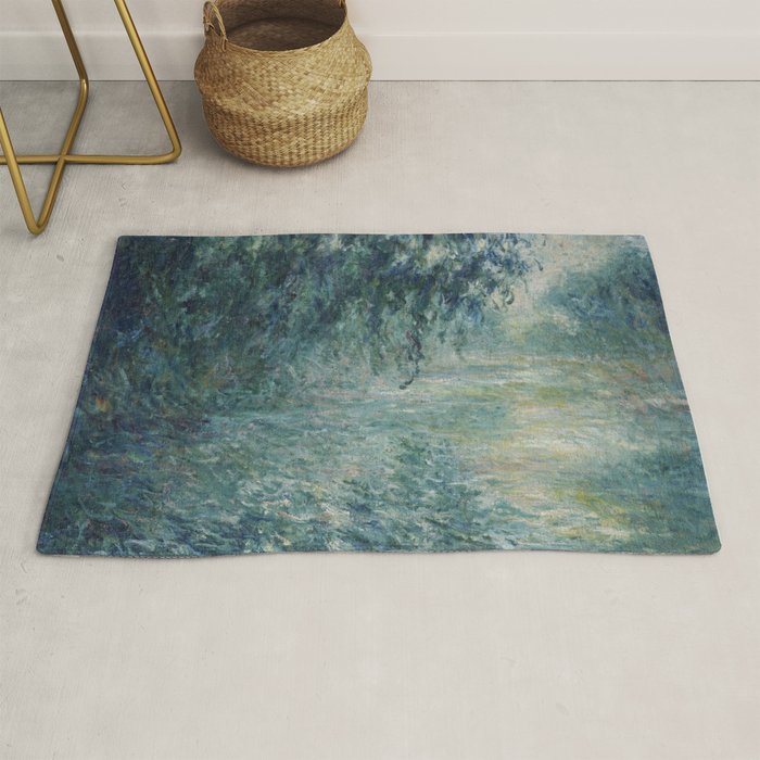 Morning on the Seine, Claude Monet Rug Gallery Image 1