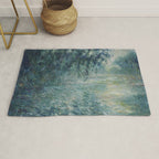 Morning on the Seine, Claude Monet Rug Gallery Image 1