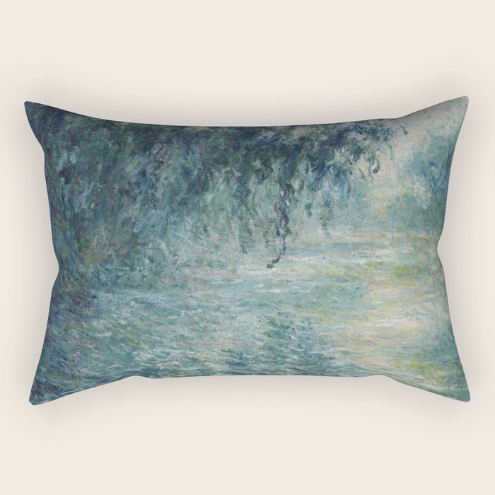 Morning on the Seine, Claude Monet Rectangular Pillow Gallery Image 1
