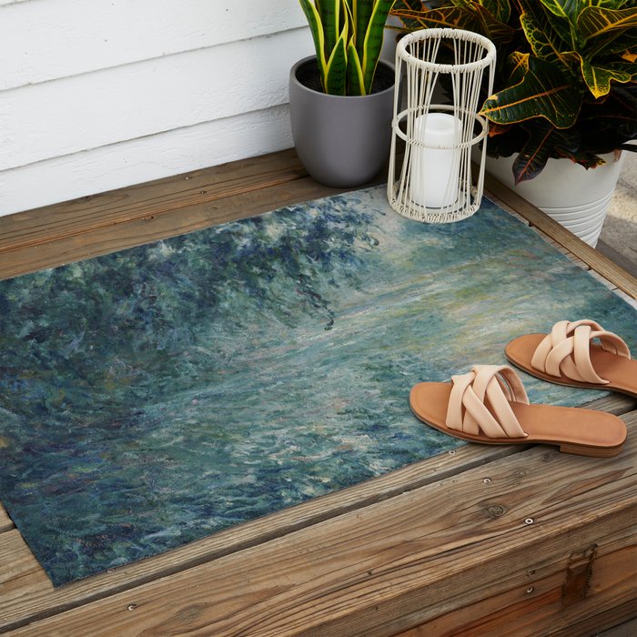 Morning on the Seine, Claude Monet Outdoor Rug Gallery Image 2
