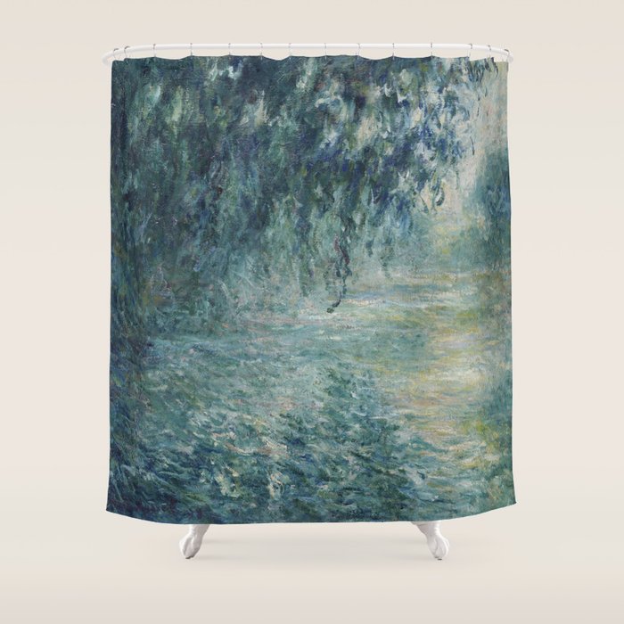 Morning on the Seine, Claude Monet Shower Curtain Gallery Image 1