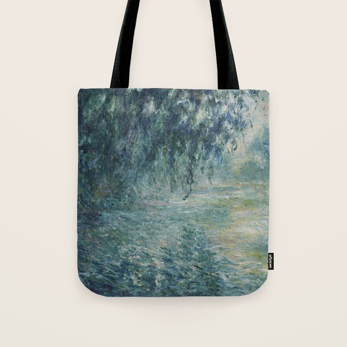 Morning on the Seine, Claude Monet Tote Bag Gallery Image 1