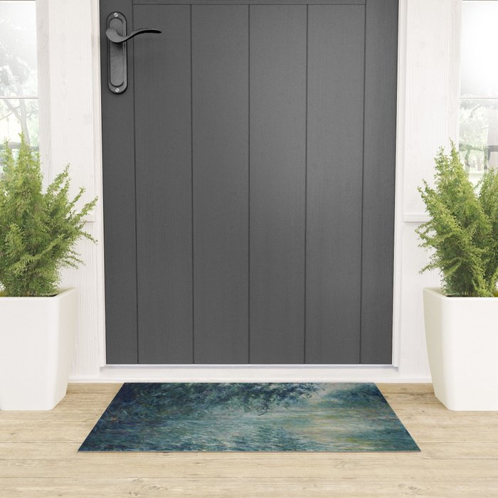 Morning on the Seine, Claude Monet Welcome Mat Gallery Image 3