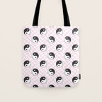 Yin yang checkered pattern Tote Bag Gallery Image 1