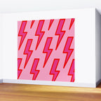 Pink and Red Y2k Lightning Bolt Wallpaper - Preppy Aesthetic Wall Mural Gallery Image 2
