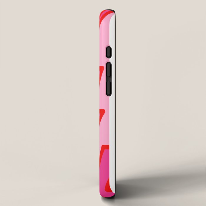 Pink and Red Y2k Lightning Bolt Wallpaper - Preppy Aesthetic iPhone Case Gallery Image 2