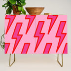 Pink and Red Y2k Lightning Bolt Wallpaper - Preppy Aesthetic Credenza Gallery Image 1