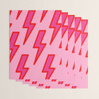 Pink and Red Y2k Lightning Bolt Wallpaper - Preppy Aesthetic Wrapping Paper Gallery Image 3