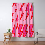 Pink and Red Y2k Lightning Bolt Wallpaper - Preppy Aesthetic Window Curtain Gallery Image 5