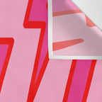 Pink and Red Y2k Lightning Bolt Wallpaper - Preppy Aesthetic Wall Tapestry Gallery Image 3