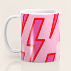 Pink and Red Y2k Lightning Bolt Wallpaper - Preppy Aesthetic Coffee Mug Gallery Image 3