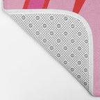 Pink and Red Y2k Lightning Bolt Wallpaper - Preppy Aesthetic Bath Mat Gallery Image 2