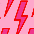 Pink and Red Y2k Lightning Bolt Wallpaper - Preppy Aesthetic Coffee Mug Gallery Image 2