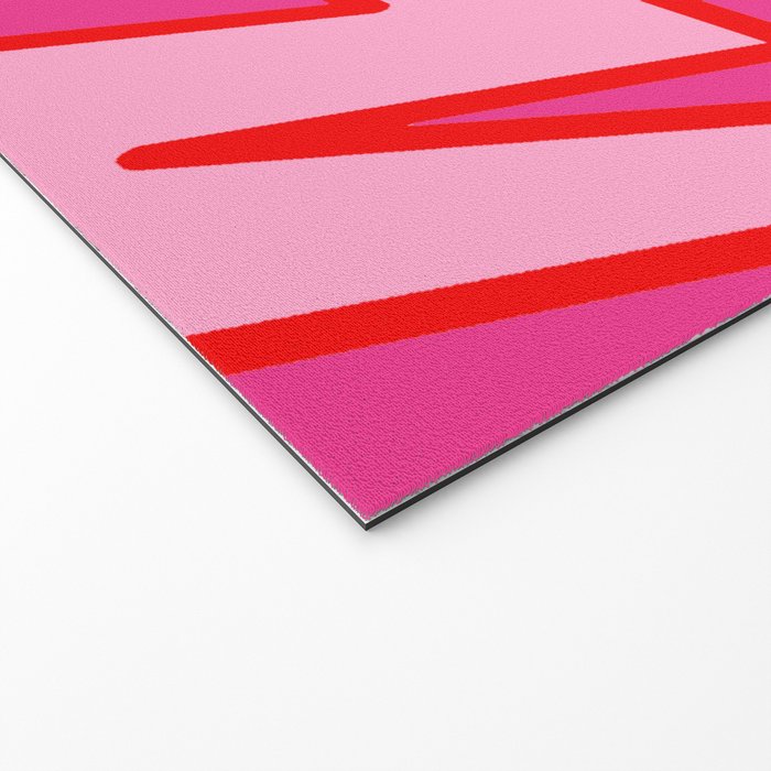 Pink and Red Y2k Lightning Bolt Wallpaper - Preppy Aesthetic Welcome Mat Gallery Image 2