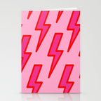 Pink and Red Y2k Lightning Bolt Wallpaper - Preppy Aesthetic Stationery Card Gallery Image 2