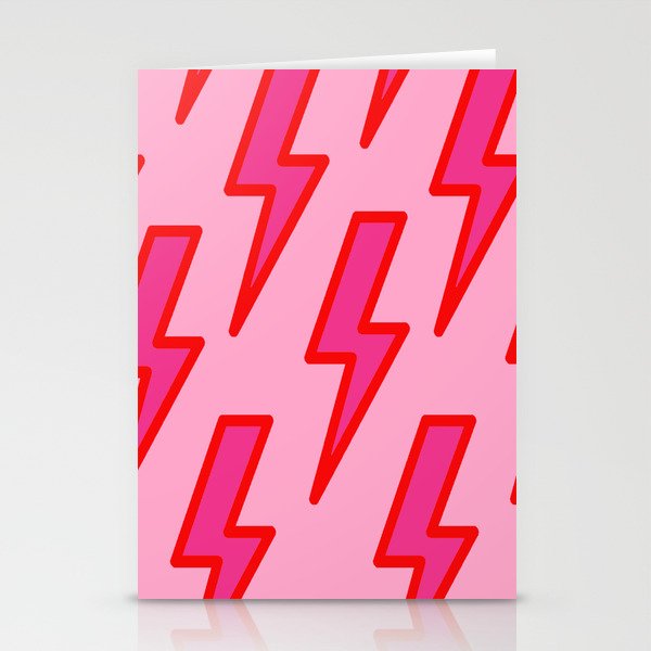 Pink and Red Y2k Lightning Bolt Wallpaper - Preppy Aesthetic Stationery Card Gallery Image 2