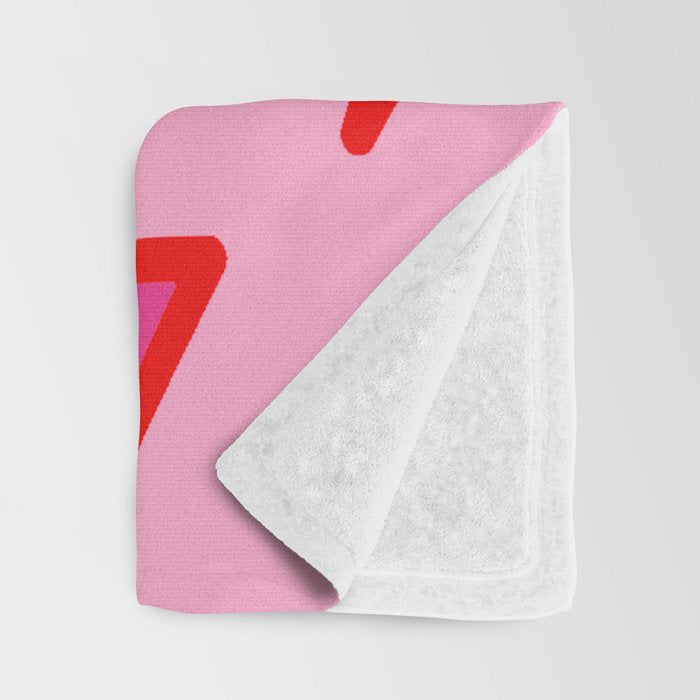 Pink and Red Y2k Lightning Bolt Wallpaper - Preppy Aesthetic Throw Blanket Gallery Image 3