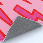Pink and Red Y2k Lightning Bolt Wallpaper - Preppy Aesthetic Rug Gallery Image 4