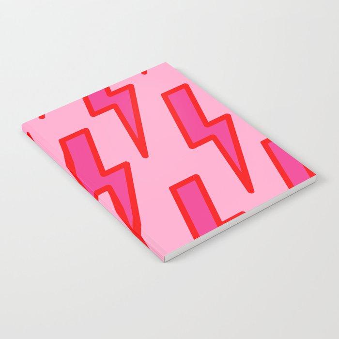 Pink and Red Y2k Lightning Bolt Wallpaper - Preppy Aesthetic Notebook Gallery Image 2
