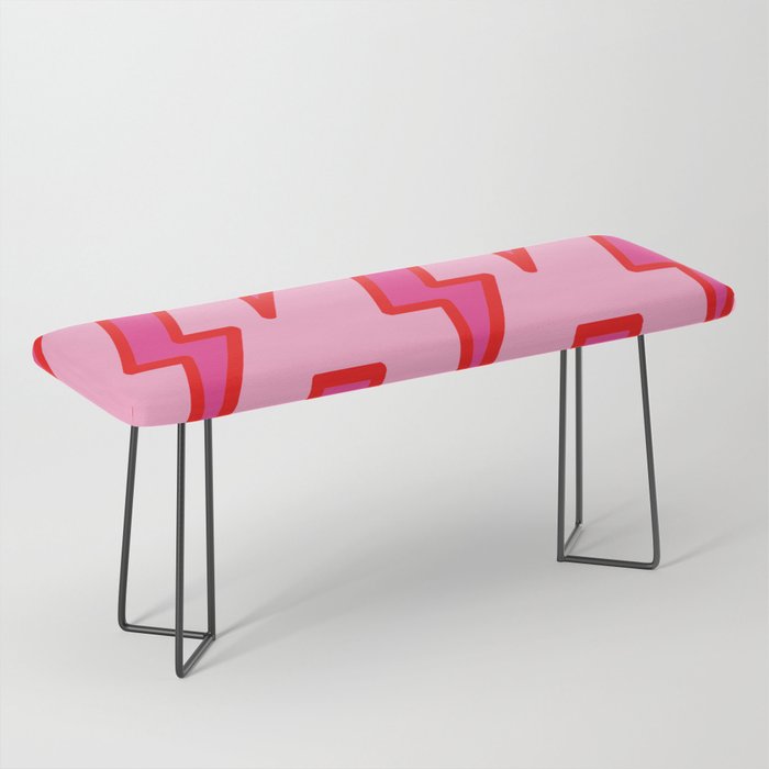 Pink and Red Y2k Lightning Bolt Wallpaper - Preppy Aesthetic Bench Gallery Image 1